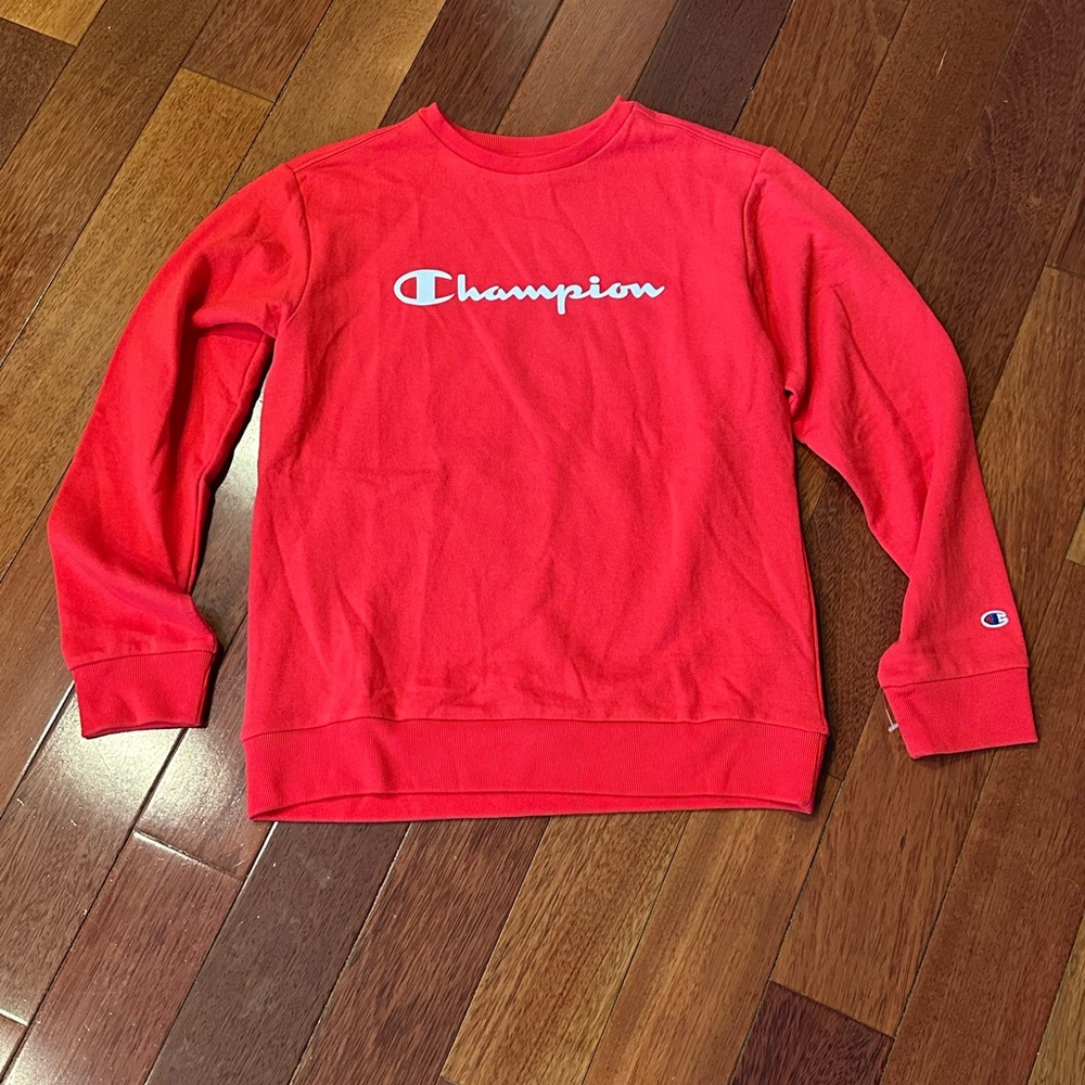 Champion NWOT logo red Sweatshirt